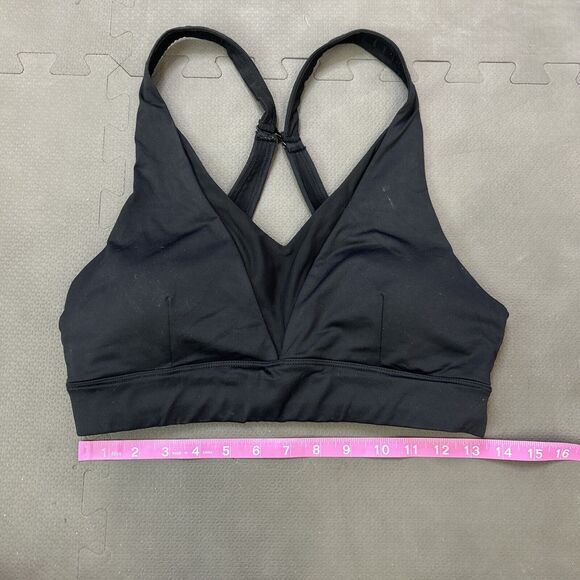 ZYIA ActiveBlack Adjustable Mesh Sports Bra Size Medium FS Benefits Charity - Picture 6 of 10